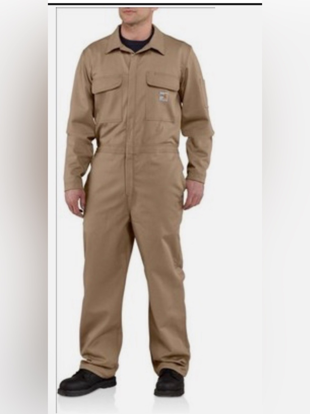 Carhartt Men’s FR Flame Resistant Coverall Bibs Khaki Size 46 Regular (Rec. XL)